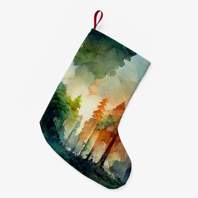 Der Wald (Natur) Kleiner Weihnachtsstrumpf (Vorderansicht (hängend))