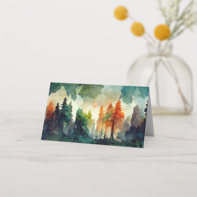 Der Wald (Natur) Platzkarte (Rückseite)