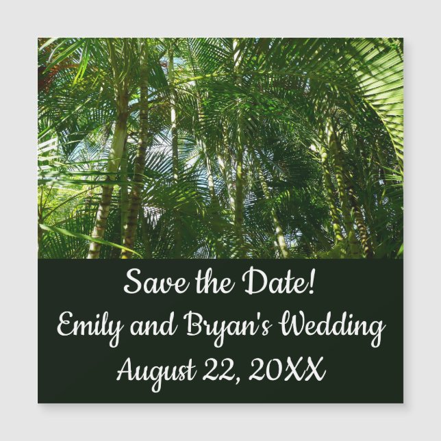 Der Wald von Palmen tropische Natur Magnetkarte (Vorderseite)