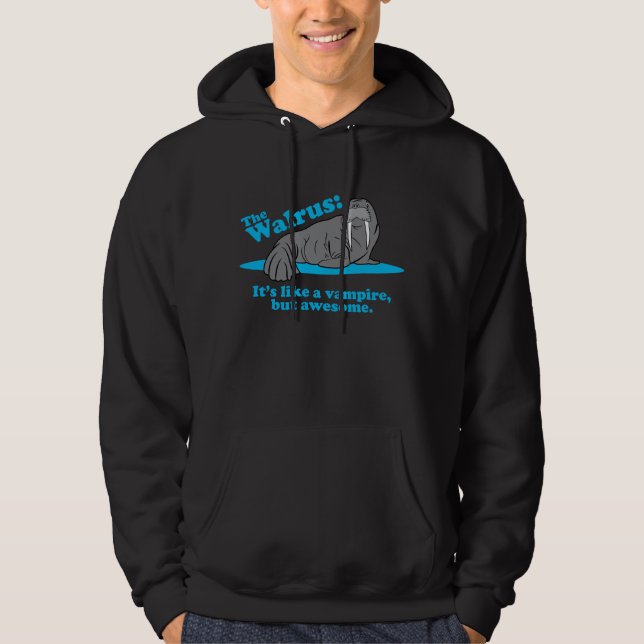 Der Walross-Vampir Hoodie (Vorderseite)