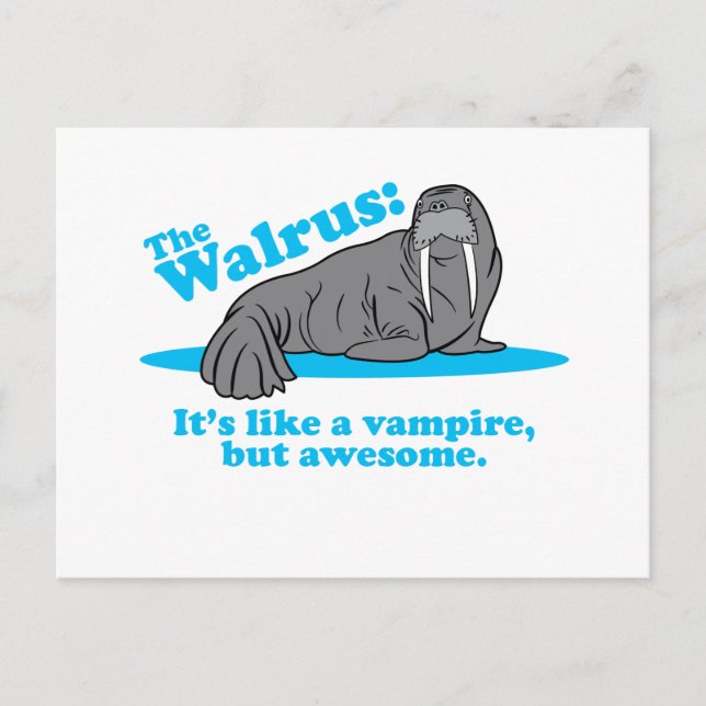 Der Walrus Vampire Postkarte (Vorderseite)