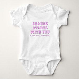 Der Wandel beginnt bei dir Windel Lustiger Strampl Baby Strampler