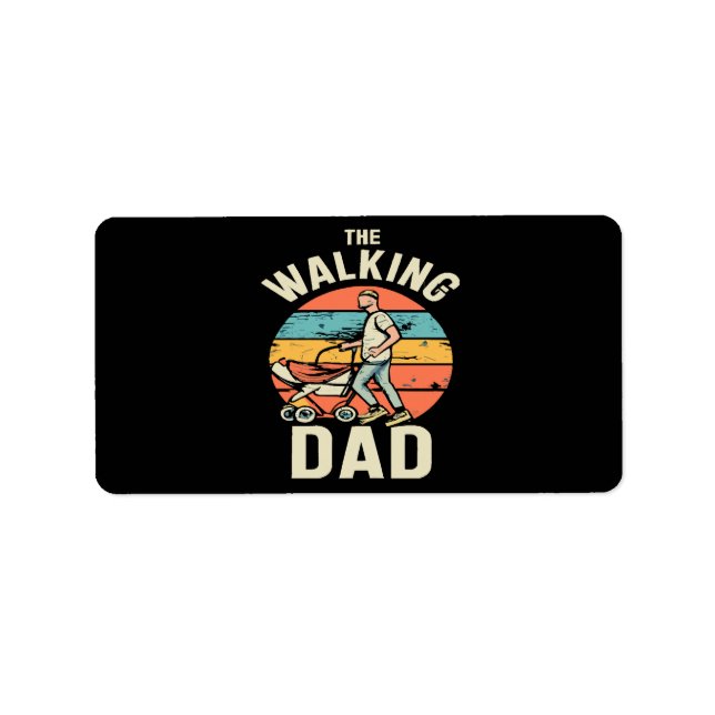 der wandelnde Vater Adressaufkleber (Vorne)