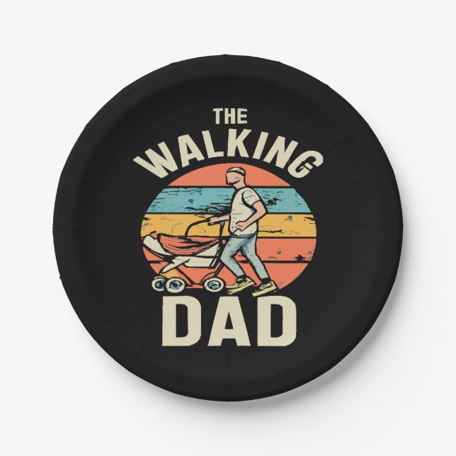 der wandelnde Vater Pappteller (Vorderseite)