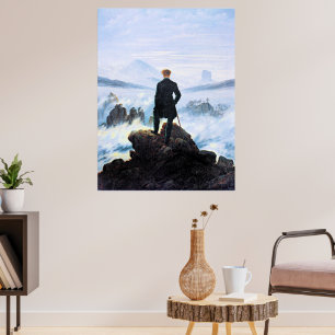 Der Wanderer, die Kunstmalerei, Poster