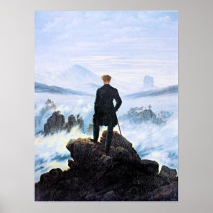 Der Wanderer, feine Kunstmalerei, Poster