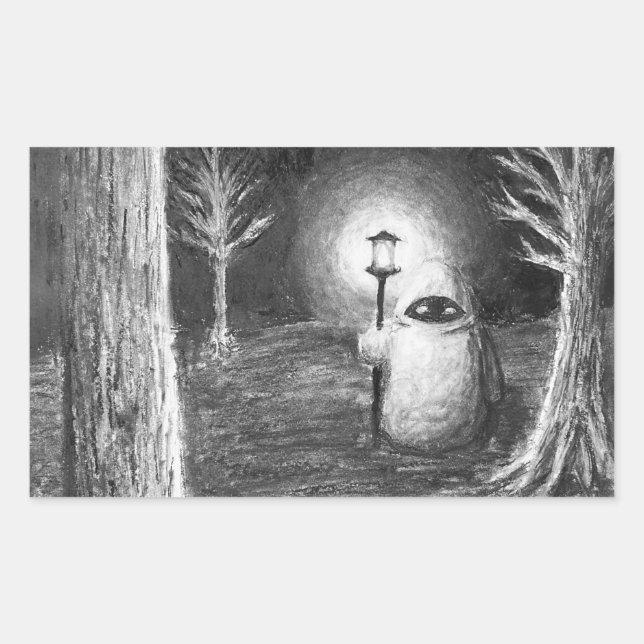 Der Wanderer Rechteckiger Aufkleber (Vorderseite)