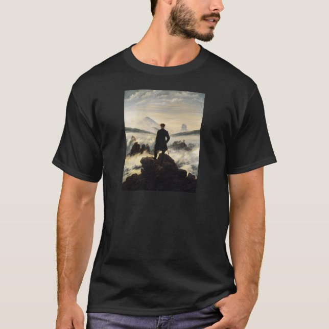 Der Wanderer über dem Meer des Nebels T-Shirt (Vorderseite)