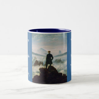 Der Wanderer über dem Meer des Nebels Zweifarbige Tasse