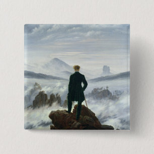 Der Wanderer über dem Meer von Nebel, 1818 Button