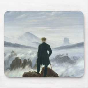Der Wanderer über dem Meer von Nebel, 1818 Mousepad