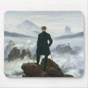 Der Wanderer über dem Meer von Nebel, 1818 Mousepad