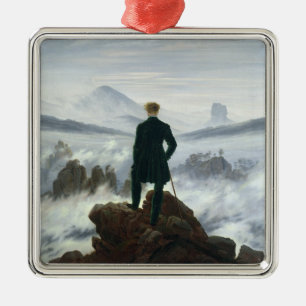Der Wanderer über dem Meer von Nebel, 1818 Silbernes Ornament