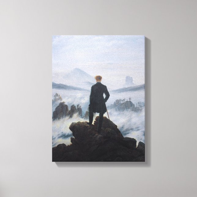 Der Wanderer über dem Nebel Leinwanddruck (Vorderseite)