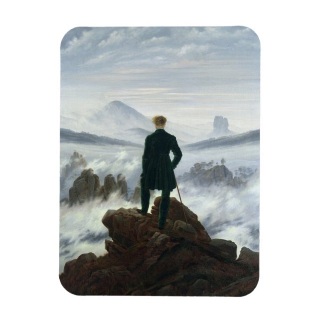 Der Wanderer über dem Nebel-Meer, 1818 Magnet (Vertikal)