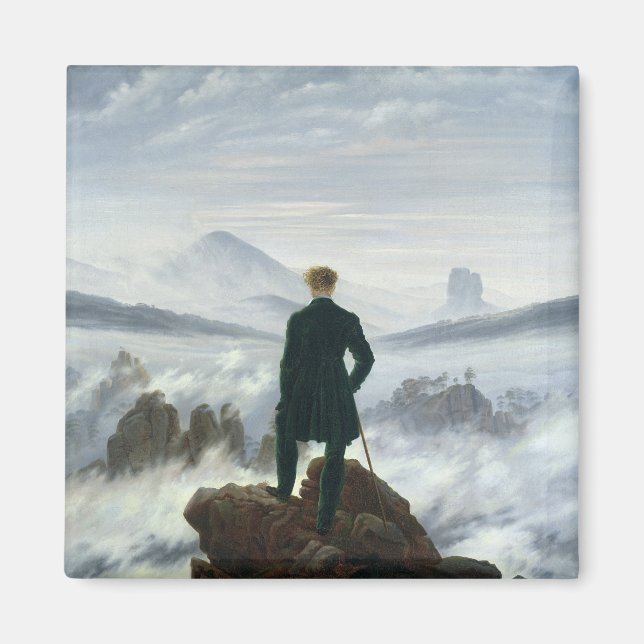 Der Wanderer über dem Nebel-Meer, 1818 Magnet (Vorne)