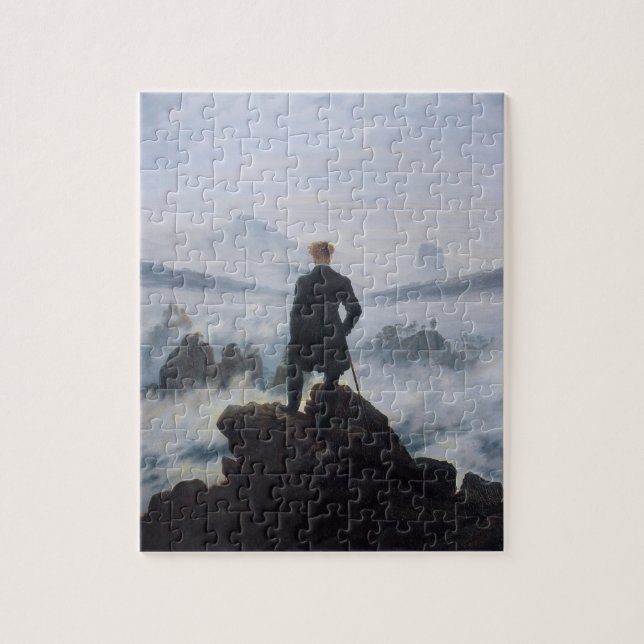 Der Wanderer über dem Nebel Puzzle (Vertikal)