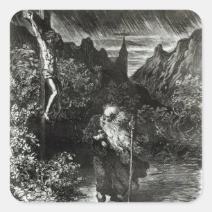 Der Wanderjude Quadratischer Aufkleber