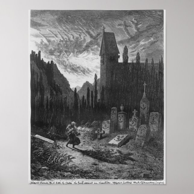 Der Wanderjuw im Friedhof Poster (Vorne)