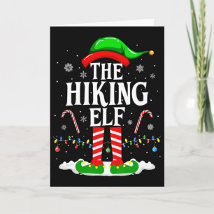 Der wandernde Elf Weihnachten Lustige passende Fam Karte