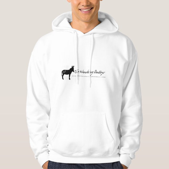 Der wandernde Esel-weiße LogoHoodie S Hoodie (Vorderseite)