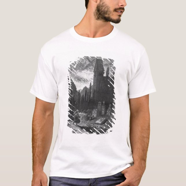 Der wandernde Jude im Friedhof T-Shirt (Vorderseite)