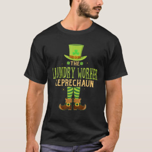 Der Wäscherarbeiter Leprechaun Funny Matching St P T-Shirt
