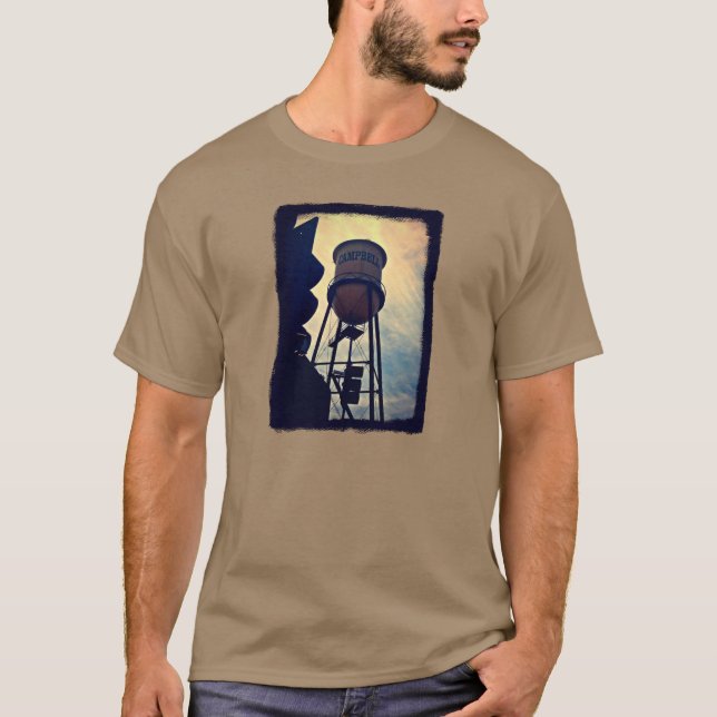 Der Wasser-Turm-Männer Campbell CA der T - Shirt (Vorderseite)