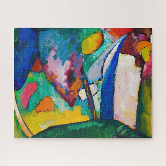 Der Wasserfall 1909 von Wassily Kandinsky Puzzle (Horizontal)