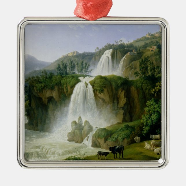 Der Wasserfall bei Tivoli, 1785 Silbernes Ornament (Vorne)