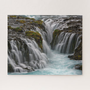 Der Wasserfall "Blue Bruarfoss" in Island Puzzle