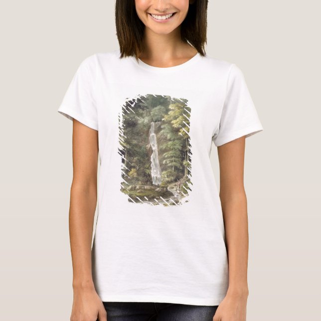 Der Wasserfall der Kaskade im Hestercombe Gardens  T-Shirt (Vorderseite)