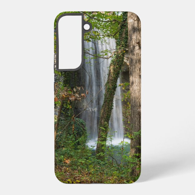 Der Wasserfall im Wald Samsung Phone Case Galaxy Hülle (Rückseite)