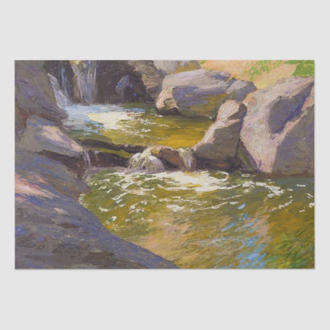 Der Wasserfall Kaskadaanlage (von E.H. Potthast) Seidenpapier (Vorderseite)