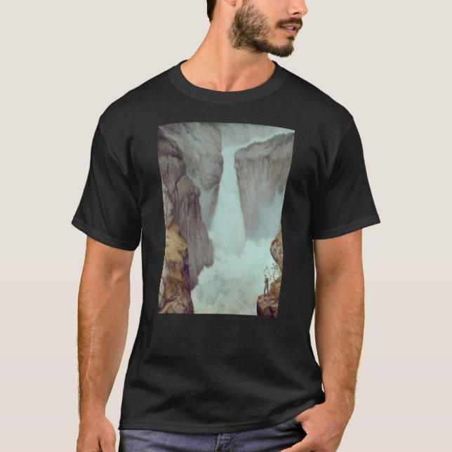 Der Wasserfall Theodor Kittelsen T-Shirt (Vorderseite)
