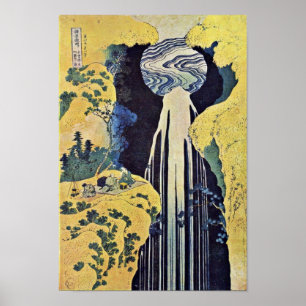 Der Wasserfall von Amida hinter der Kiso Straße Poster