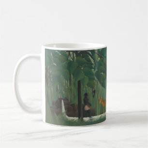 Der Wasserfall von Henri Rousseau, Vintage Kunst Tasse