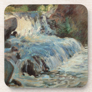 Der Wasserfall von Twachtman, Vintage Impressionis Getränkeuntersetzer