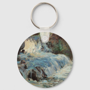 Der Wasserfall von Twachtman, Vintage Impressionis Schlüsselanhänger