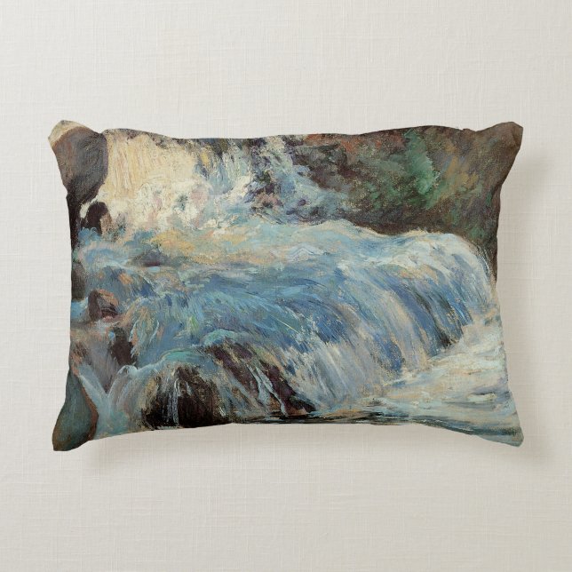 Der Wasserfall von Twachtman, Vintager Impressioni Dekokissen (Vorderseite)