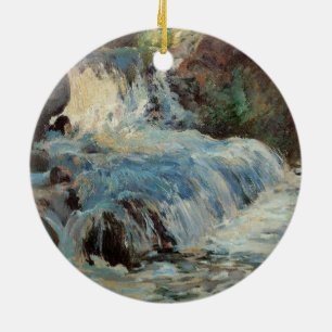 Der Wasserfall von Twachtman, Vintager Impressioni Keramik Ornament