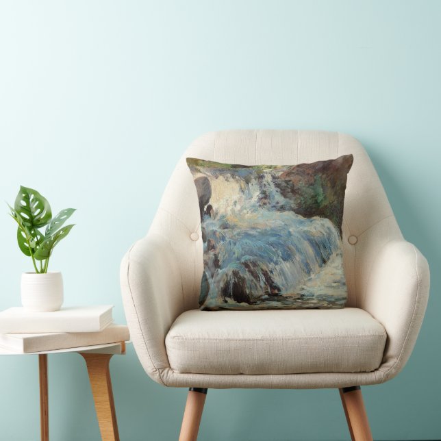 Der Wasserfall von Twachtman, Vintager Impressioni Kissen (Stuhl )