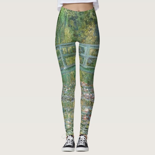 Der Wasserhühnerteich | Vintage französische Maler Leggings (Vorderseite)