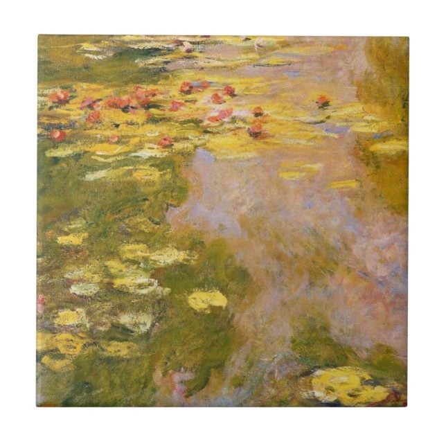 Der Wasserlilie-Teich von Claude Monet Keramik Til Fliese (Vorderseite)