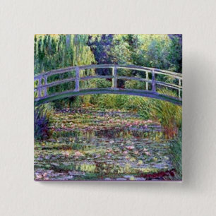 Der Wasserlily-Teich von Claude Monet Button
