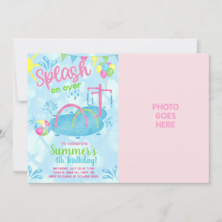 Der Wasserpark der Girl Splash Pads lädt zum Gebur Einladung