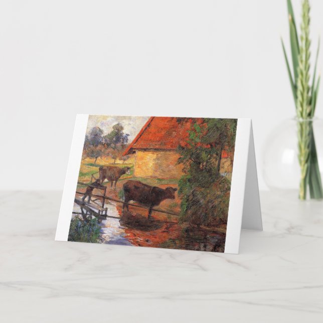 "Der Wasserplatz, Paul Gauguin Karte (Vorderseite)
