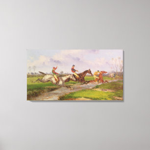 Der Wasserspringer: Die Herbststeeplechase in Ball Leinwanddruck