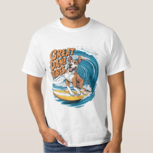 Der Wave Rider Great Dane Hund Surfen T-Shirt