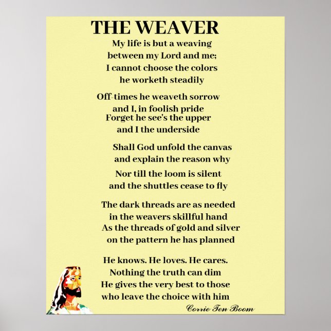 DER WEAVER POEM POSTER (Vorne)